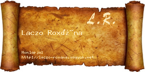 Laczo Roxána névjegykártya