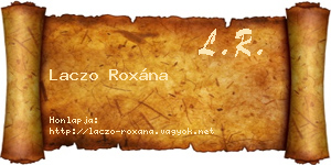 Laczo Roxána névjegykártya