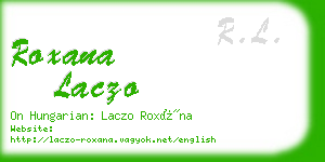 roxana laczo business card